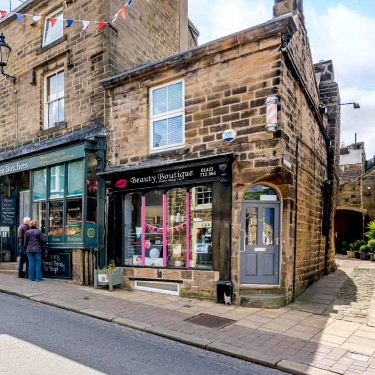 Pateley Bridge High Street in North Yorkshire