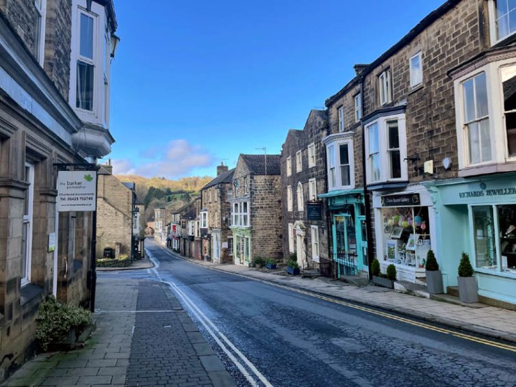 Pateley Bridge High Street near Harrogate